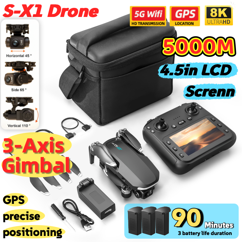 S-X1 MAX GPS Drone with 3-Axis - Drone Multispectral avis et prix