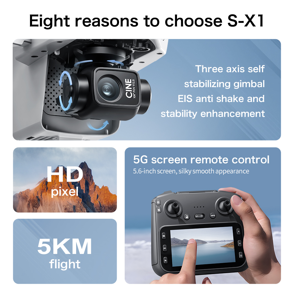 S-X1 MAX GPS Drone with 3-Axis - Drone Multispectral avis et prix