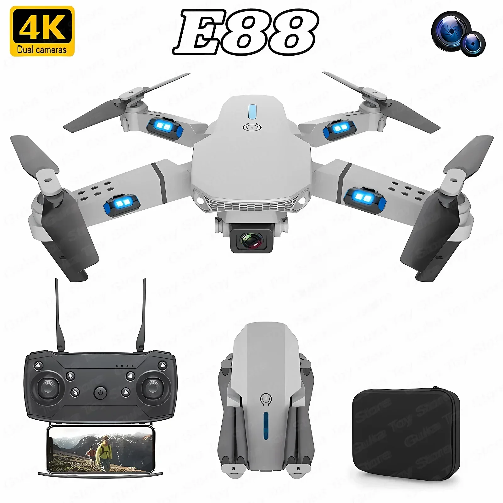 E88 Pro WIFI FPV Drone Wide An - Drone Lidar avis et prix