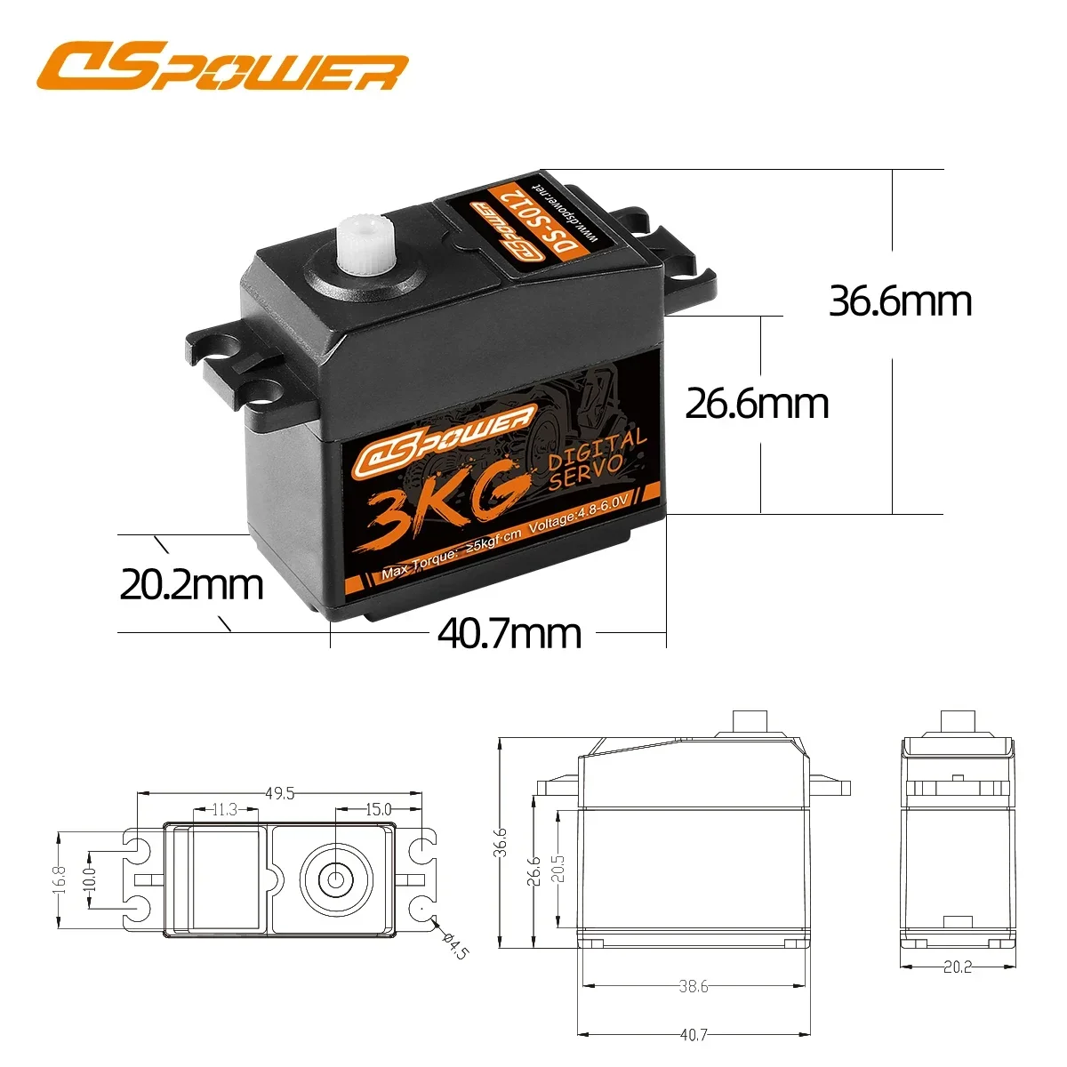 DSpower 3KG Plastic Gear Water - Drone Lidar avis et prix