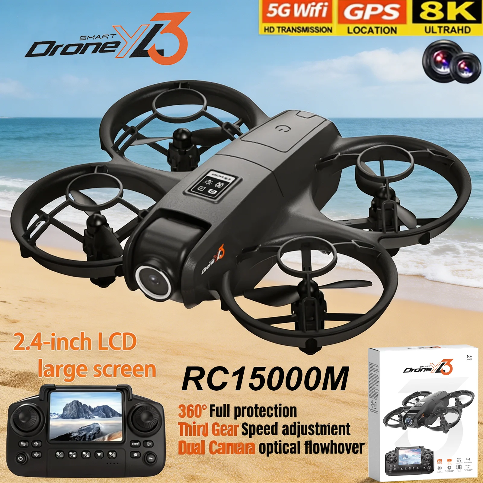 New YL3 RC Drone 8K 1080P Wide - Drone Multispectral avis et prix